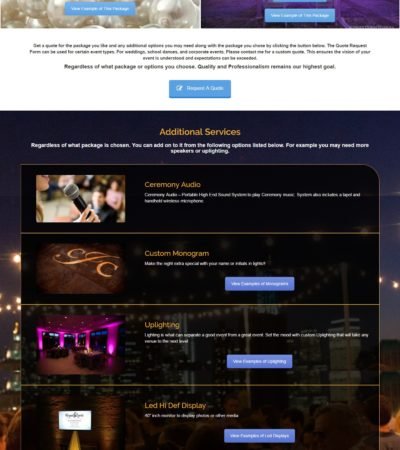 Packages page - - Royal Lewis Music Services